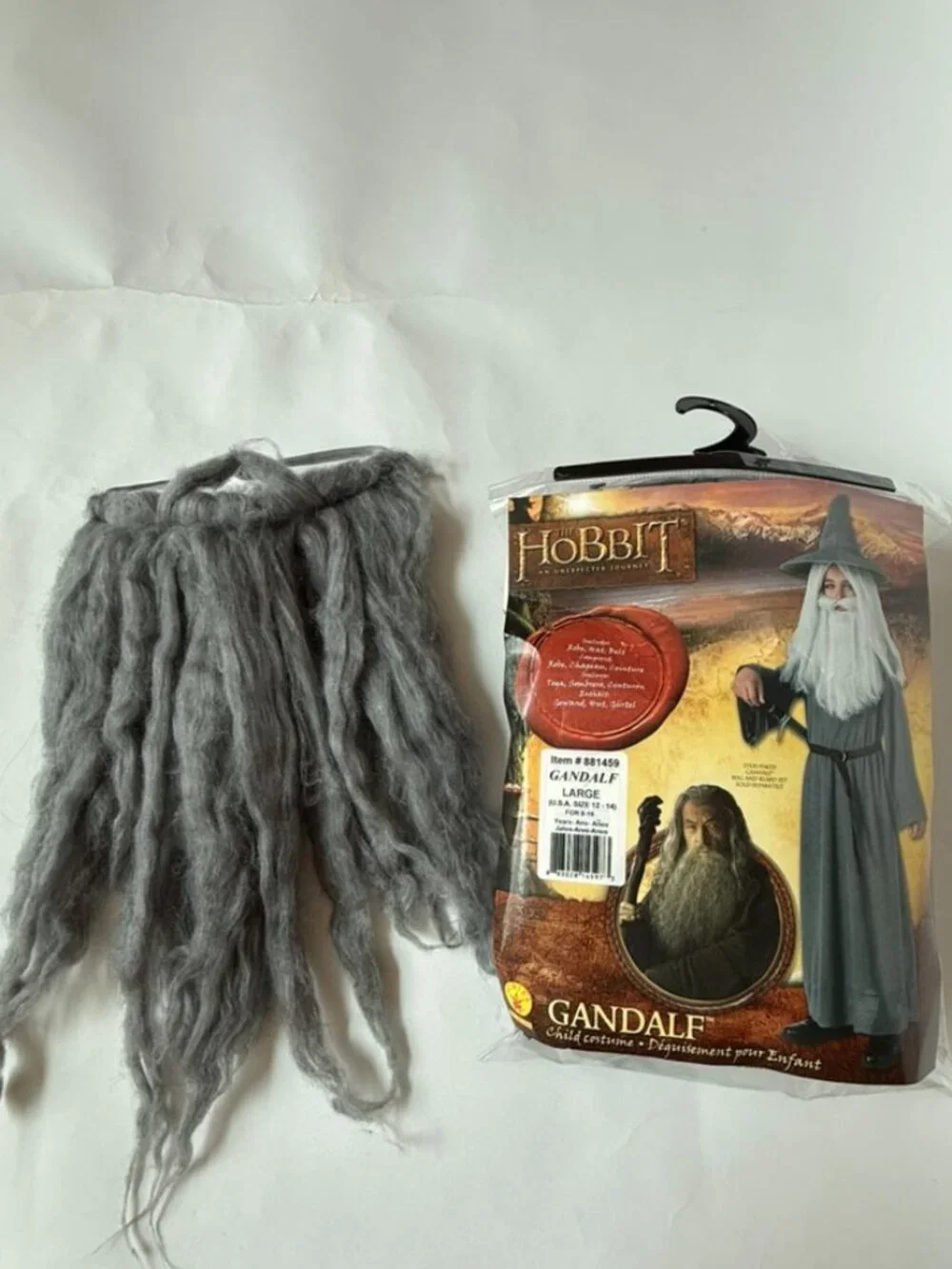 Rubies Gandalf Child L 8-10 Costume Halloween The Hobbit Wizard Beard Kid Boy